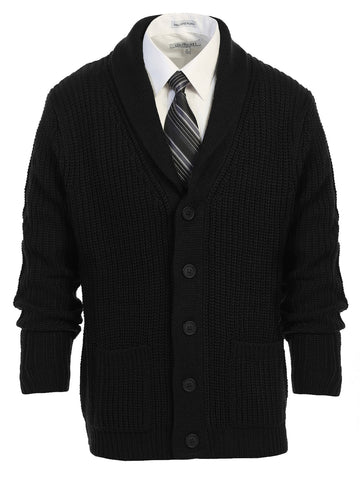 Men's Shawl Collar Knitted Cardigan