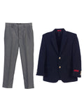 boys formal navy blazer suit jacket Charcoal pants set