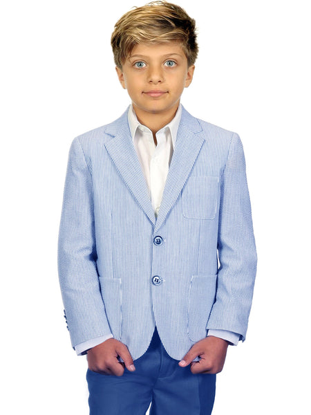 Boy's Seersucker Blazer