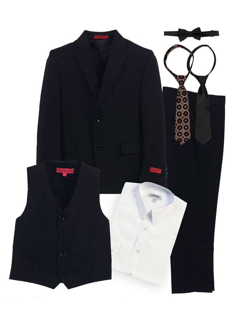 Boy's 6 pc Formal Suit Set boys 7 pc formal suit set