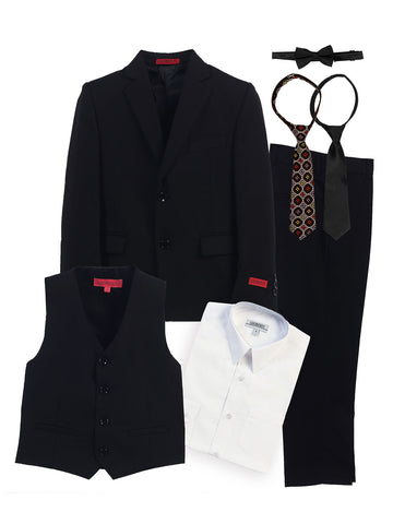 Boy's Velvet Blazer w/ Design Button