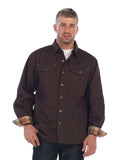 Gioberti Men's Twill Shirt Jacket with Flannel Lining
