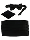 boys bow tie pocket square and cummerbund set