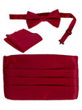 boys bow tie pocket square and cummerbund set