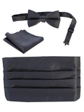boys bow tie pocket square and cummerbund set