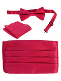 boys bow tie pocket square and cummerbund set