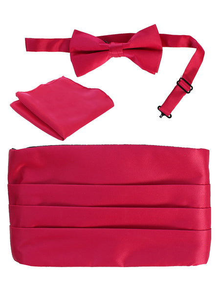 boys bow tie pocket square and cummerbund set