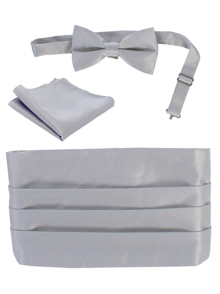 boys bow tie pocket square and cummerbund set