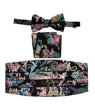 boys bow tie pocket square and cummerbund set