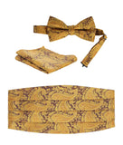 boys bow tie pocket square and cummerbund set