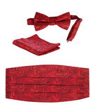 boys bow tie pocket square and cummerbund set