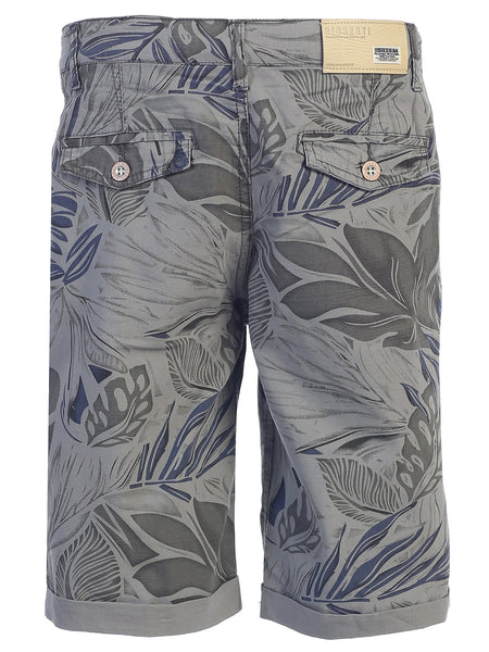 boy's flat front floral shorts back