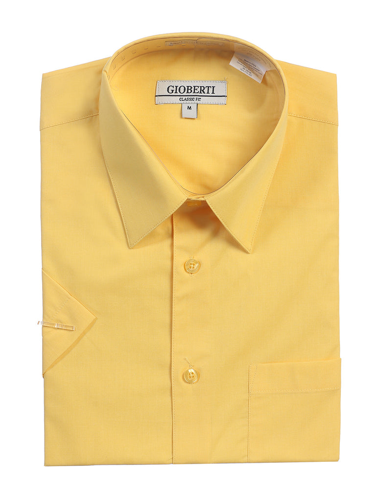 Men's Short Sleeve Shirt, Banana mens formal button down dress shirt