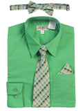 Boy's Long Sleeve Dress Shirt and Tie Set