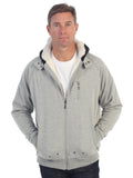 mens fleece jacket contrast hoodie, front