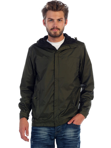 adult waterproof zip hooded jacket