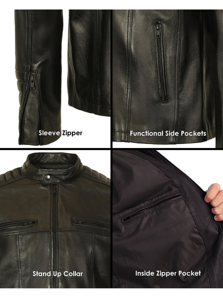 Men's Motorcycle Leather Jacket