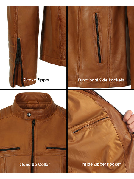 Men's Motorcycle Leather Jacket
