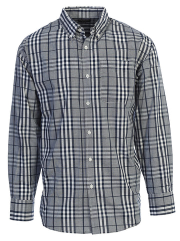 Men's Solid Flannel w/ Corduroy Contrast