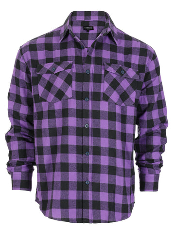 Men's Flannel Plaid Shirt w/ Snaps