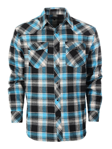Men's Plaid Flannel Shirt, Size L