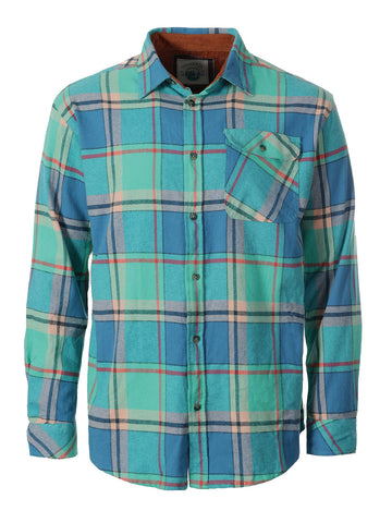 Men's Plaid Flannel Shirt, Size L