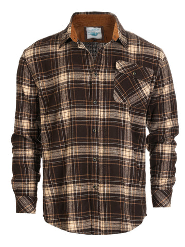 Men's Plaid Flannel Shirt, Size L
