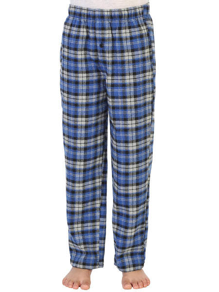 Boys Plaid Pajamas Elastic Waist Pants