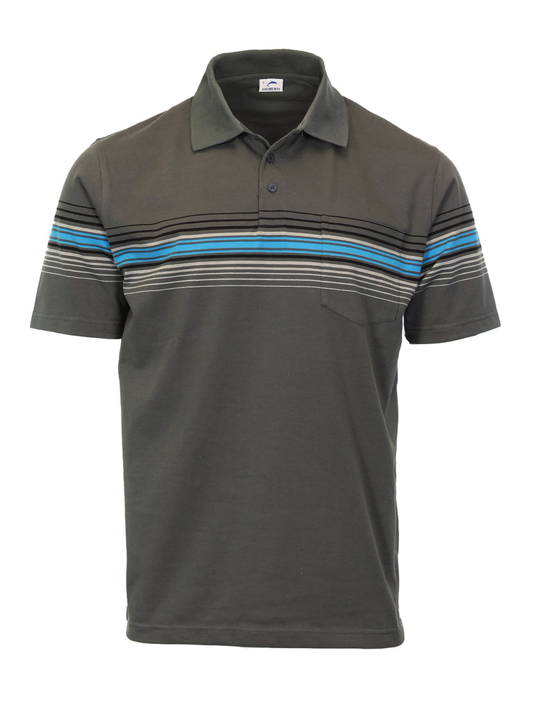Men's Striped Polo Shirt Men