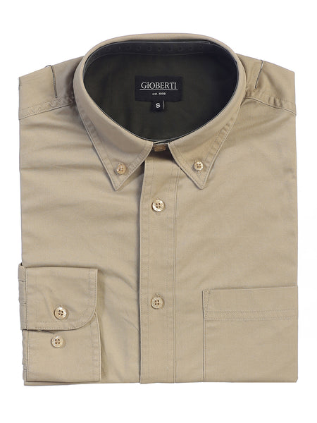 Men's Casual Twill Contrast Shirts