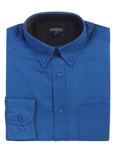 Men's Casual Twill Contrast Shirts