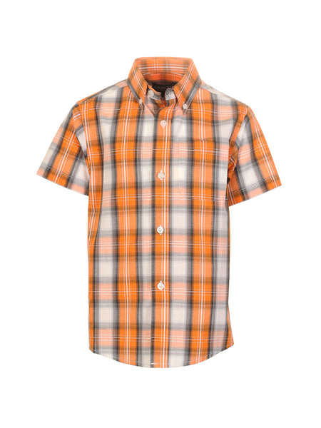 Boys Plaid Short Sleeve Shirt