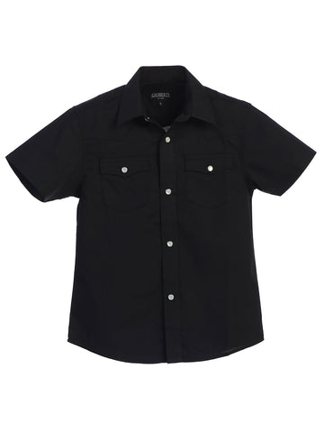 Boy's (8-16) Western Plaid Pearl Snap Shirt