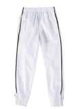Boys Athletic Track Pants With Ribbed Zipper Cuff