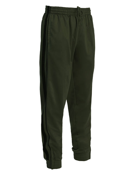 Men's Athletic Track Pants With Ribber Zipper Cuffs