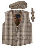 Boy's (8-16) 3pc Tweed Vest Set