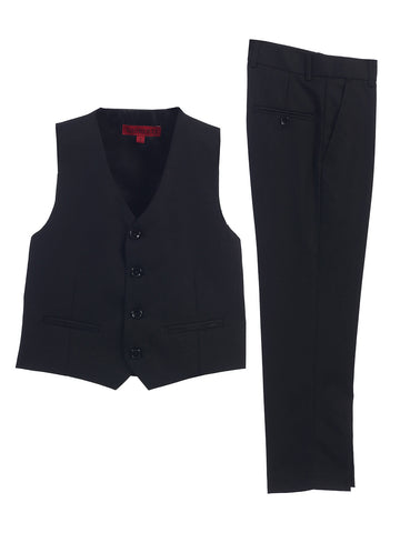 Boy's Velvet Blazer w/ Design Button