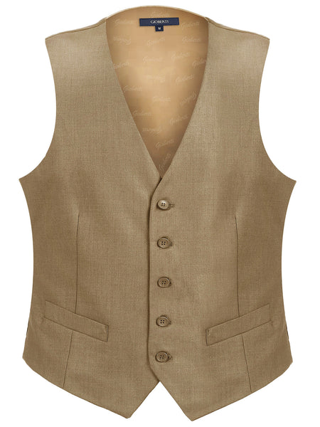 Mens Button Formal Suit Vest