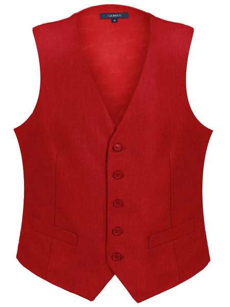 Men's Formal Suit Vest, Red