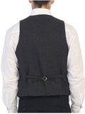 Back View of Mens Button Formal Suit Vest