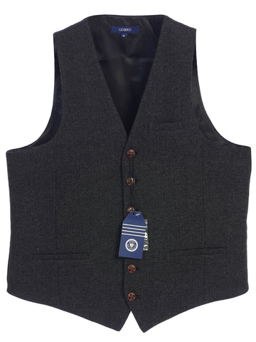 Men's Herringbone/Barleycorn Tweed Vest