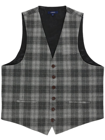 Men's Graph/Plaid Tweed Vest
