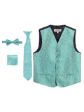 Boy's formal paisley vest set