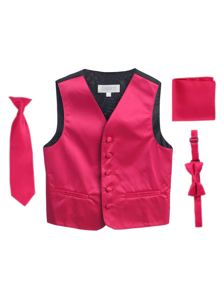 boy;s formal solid vest set