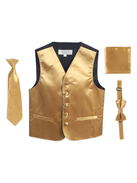 boy;s formal solid vest set