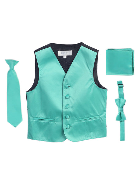 boy;s formal solid vest set