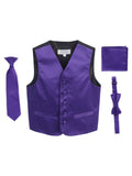 boy;s formal solid vest set