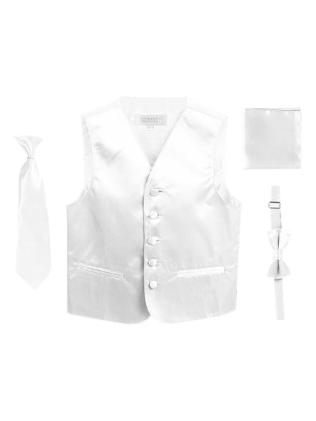 boy;s formal solid vest set