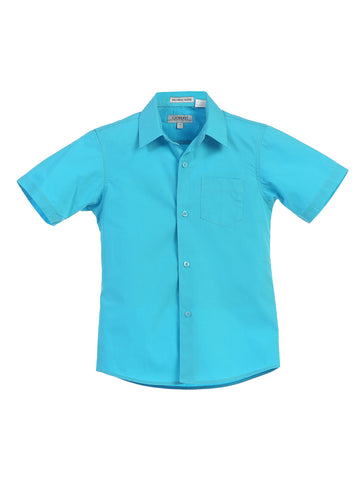 Boy's (8-18) Teal Short Sleeve Shirt