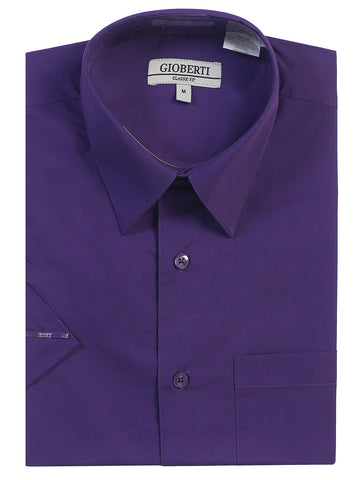 Men's Short Sleeve Shirt, Purple B